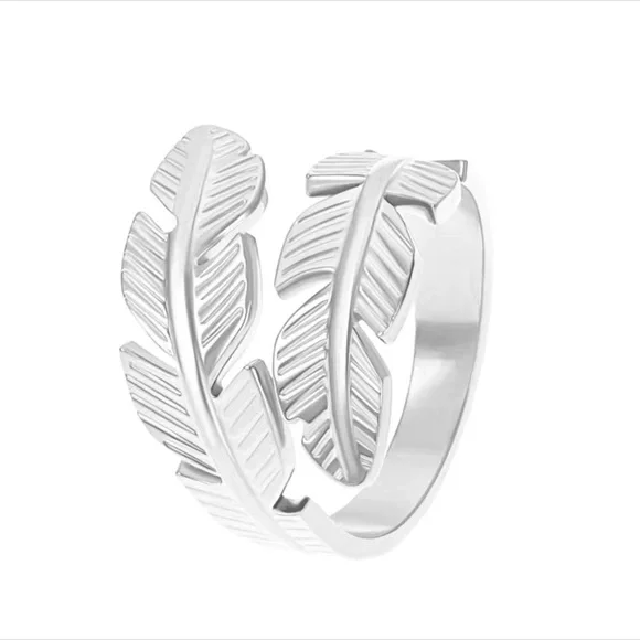 LEAF SHAPED ADJUSTABLE RING - Picture 6 of 12